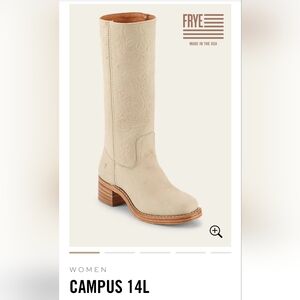 Frye Campus 14L Ivory Size 6.5 EUC